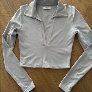 Babaton Light Gray Long Sleeve Top